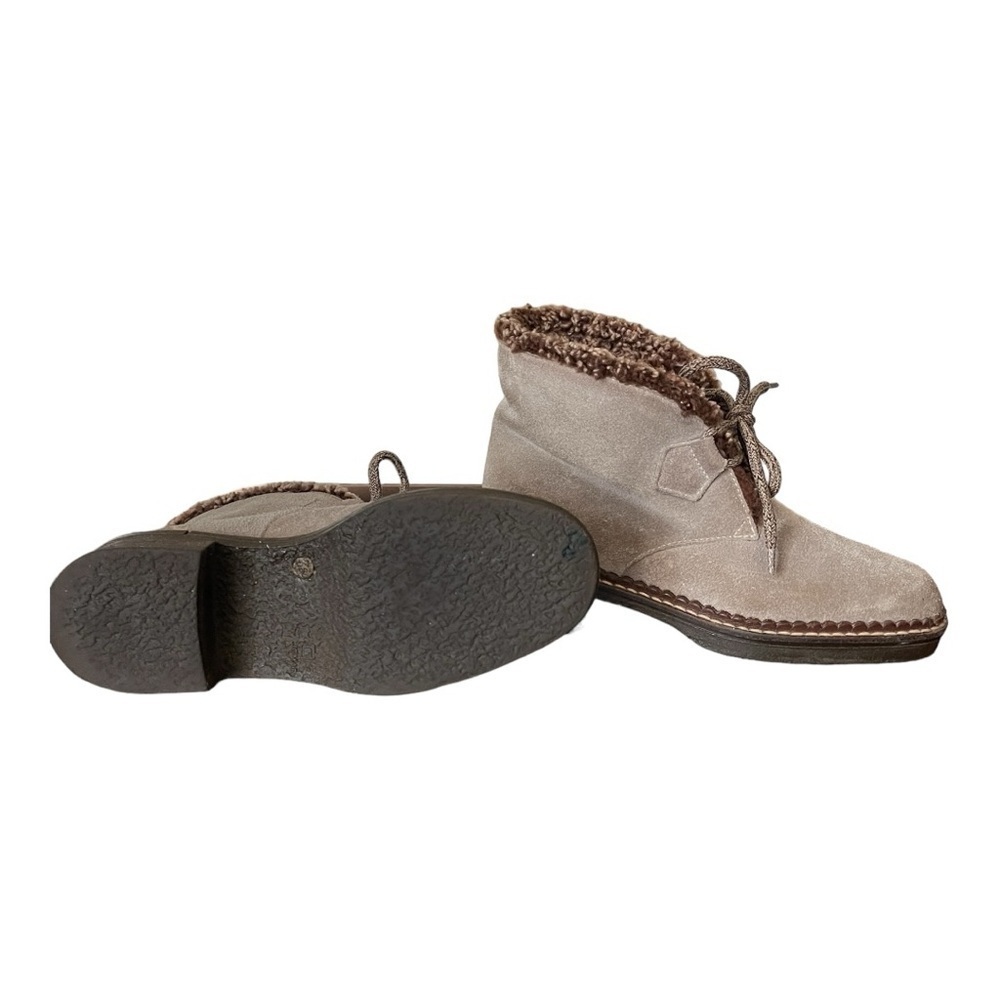 Vicini Italian Suede Shearling Fur Lined Ankle Booties | Women’s 6 - Picture 11 of 13